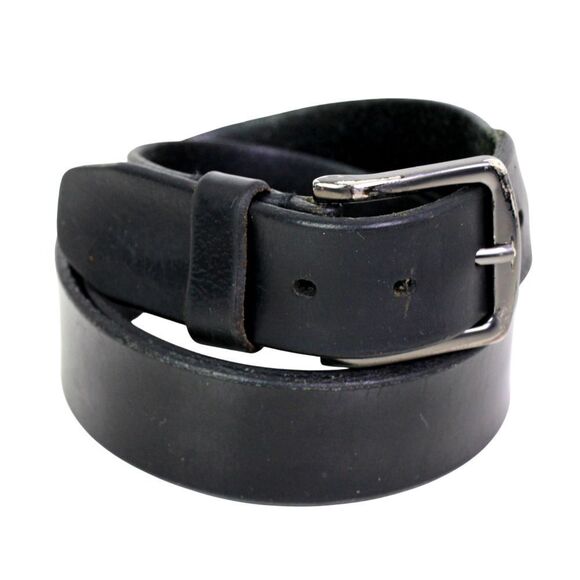 Levi's SADDLE BLACK GENUINE LEATHER 1 3/8"Wd DRESS CASUAL MEN'S BELT Sz 38 (72D - Picture 2 of 15